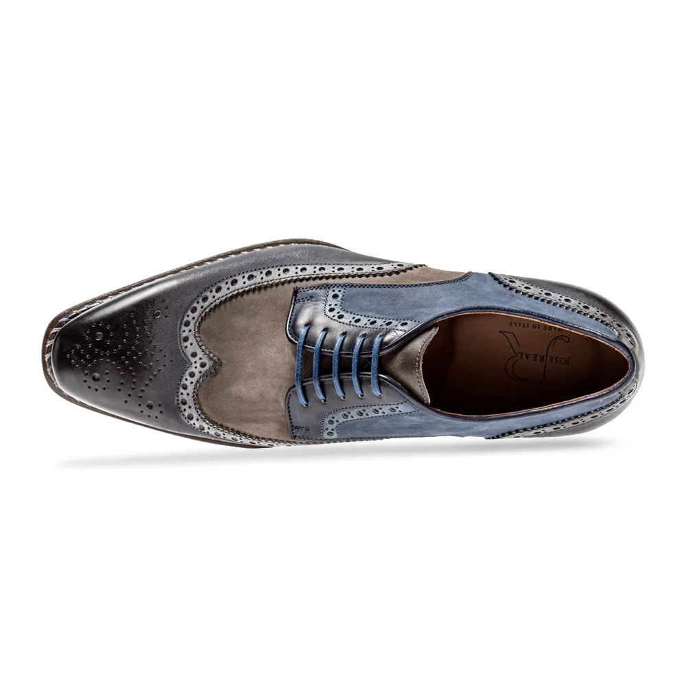 VELOCE ANTRACITE CORTECCIA BLUE WINGTIP