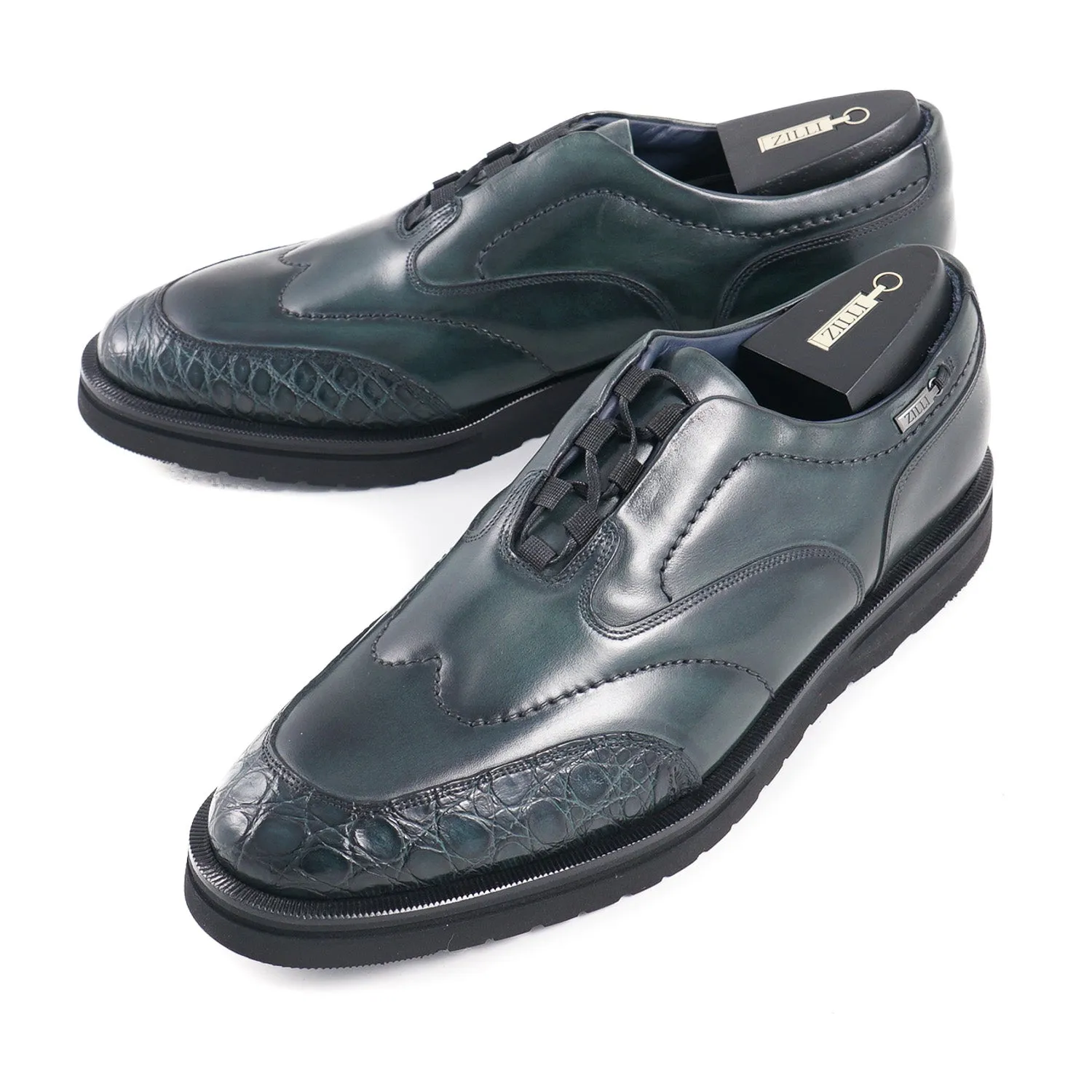 Zilli Crocodile and Calf Leather Shoes