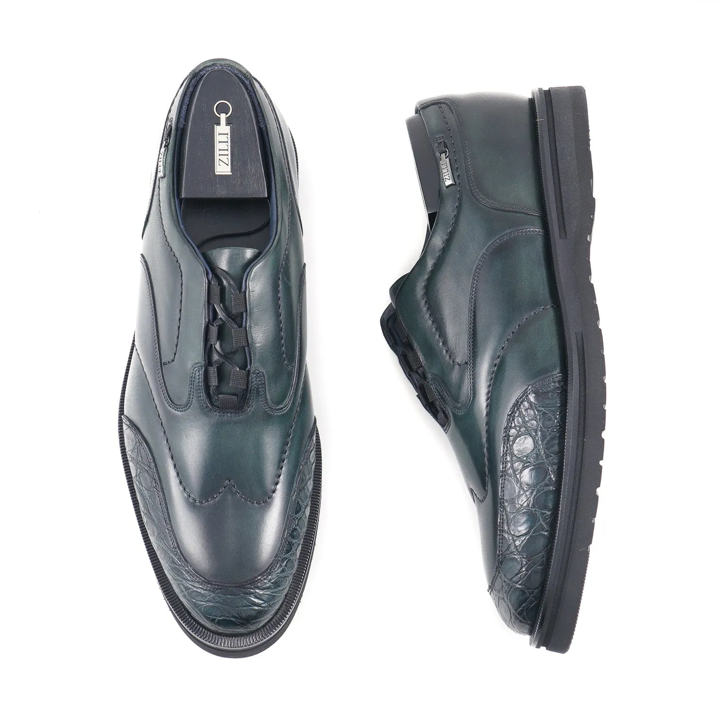 Zilli Crocodile and Calf Leather Shoes